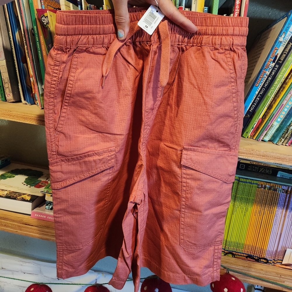 Nwt Kidpik Boys Shorts Cargo Light Red Color